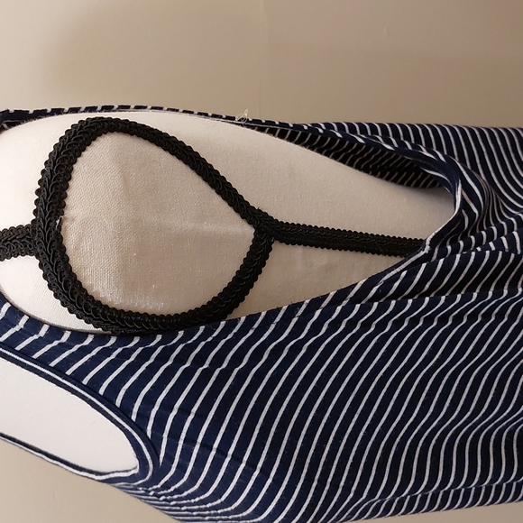 Daily Ritual Striped Navy Racerback Dress - Picture 5 of 9